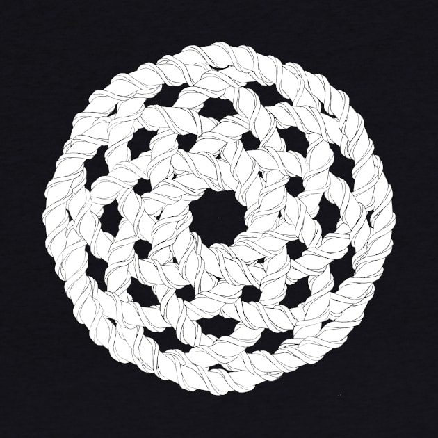 Interlocking Helices Black/White by suranyami